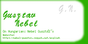gusztav nebel business card